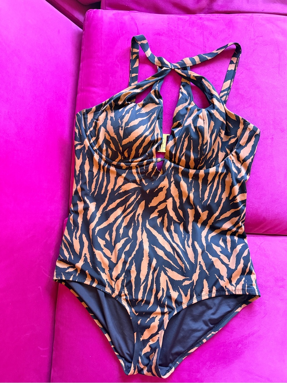 Cancun Underwire 1 Piece in Tiger Print